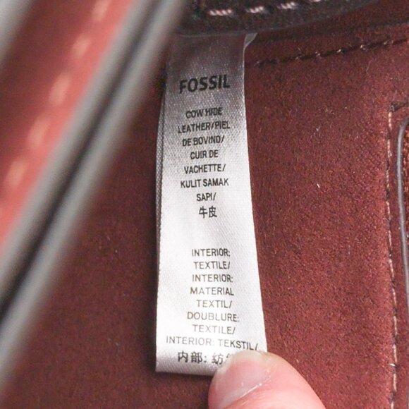 Fossil Lennox Black Leather Crossbody Bag – Gold Hardware, Sleek & Structured - Picture 10 of 13